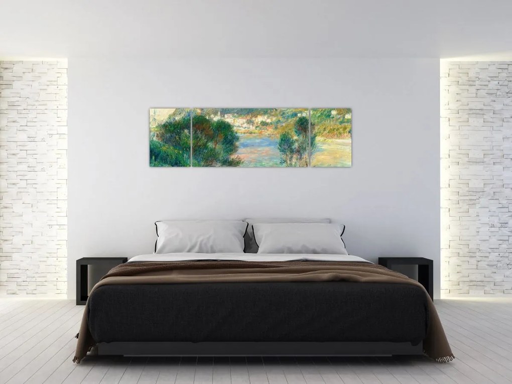 Obraz - Auguste Renoir, View of Monte Carlo from Cap Martin, reprodukcje (170x50 cm)