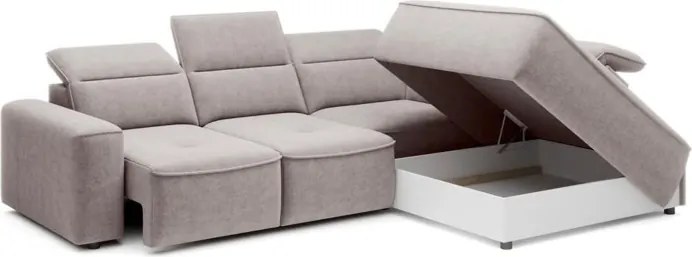 Narożnik COLOMBO L Prawostronny z elektryczną funkcją spania pojemnikiem ELEMENT 24 Jasny szary WERSAL