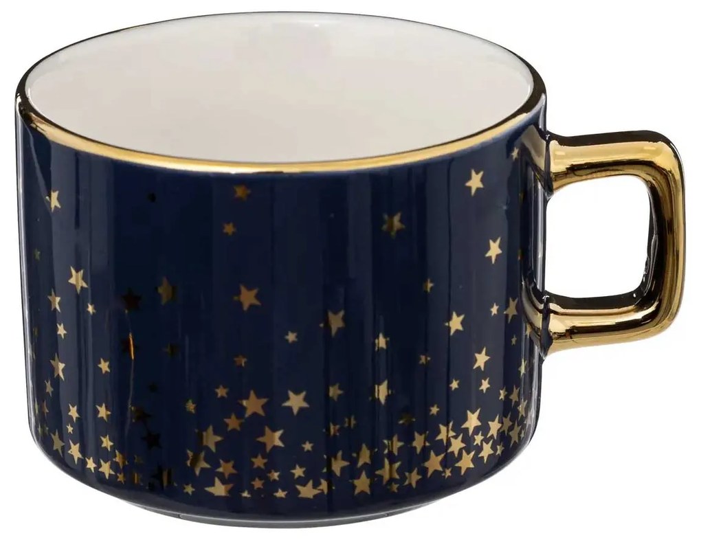 Zestaw 4 filiżanek porcelanowych na stojaku STARS, 170 ml