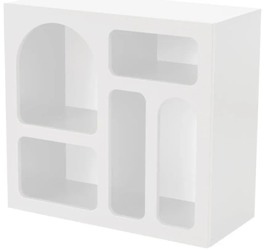Biała wielopoziomowa półka 80 cm Lorin – Kalune Design