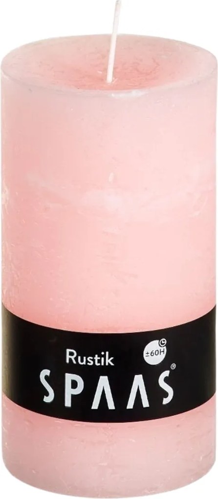 Świeca słupkowa SPAAS RUSTIK 13 cm różowa