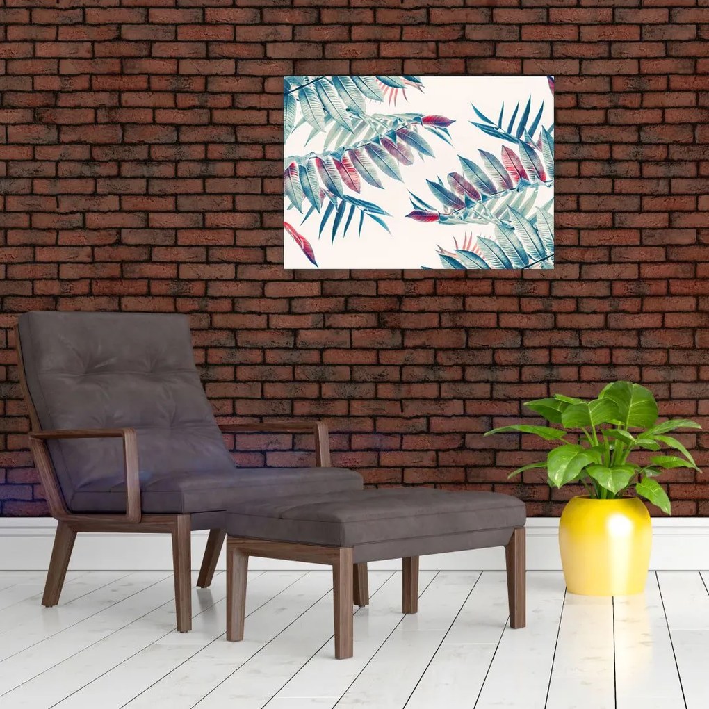 Obraz - Tropikalne liście (70x50 cm)