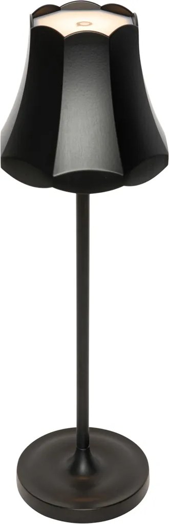Retro Lampa stołowa czarna ładowalna IP44 - Granny