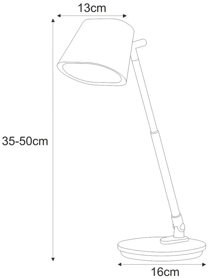 Czarna dotykowa lampka biurkowa LED ze ściemniaczem - 5X A685 P8-N08