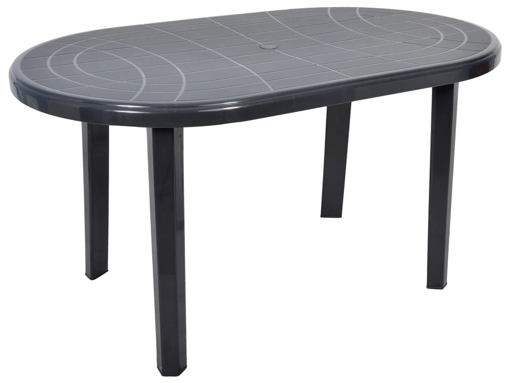 Stół ogrodowy plastikowy Jantar grafit 135 x 80 cm OŁER