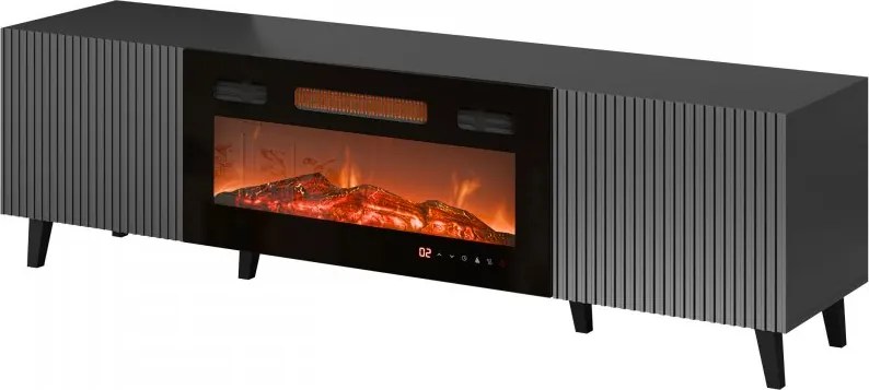 Szafka RTV Tilderi Grey 180 z kominkiem