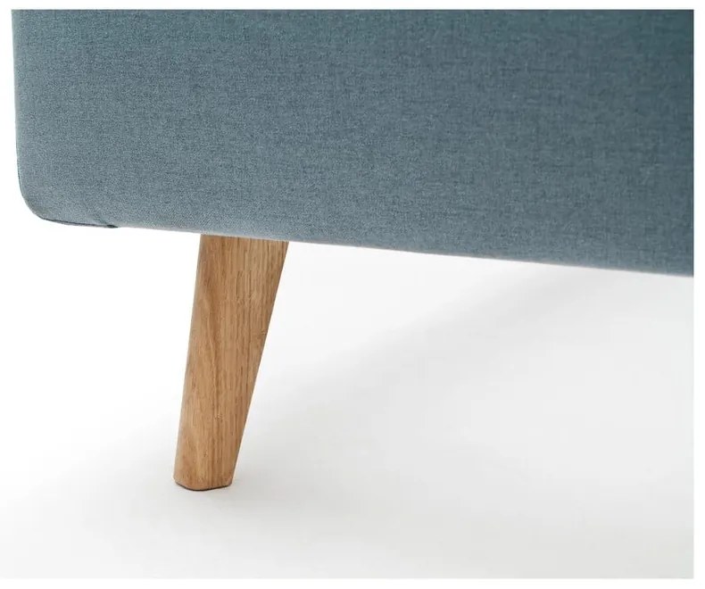 Szaroniebieskie tapicerowane łóżko dwuosobowe bez stelaża 160x200 cm Mattis – Meise Möbel