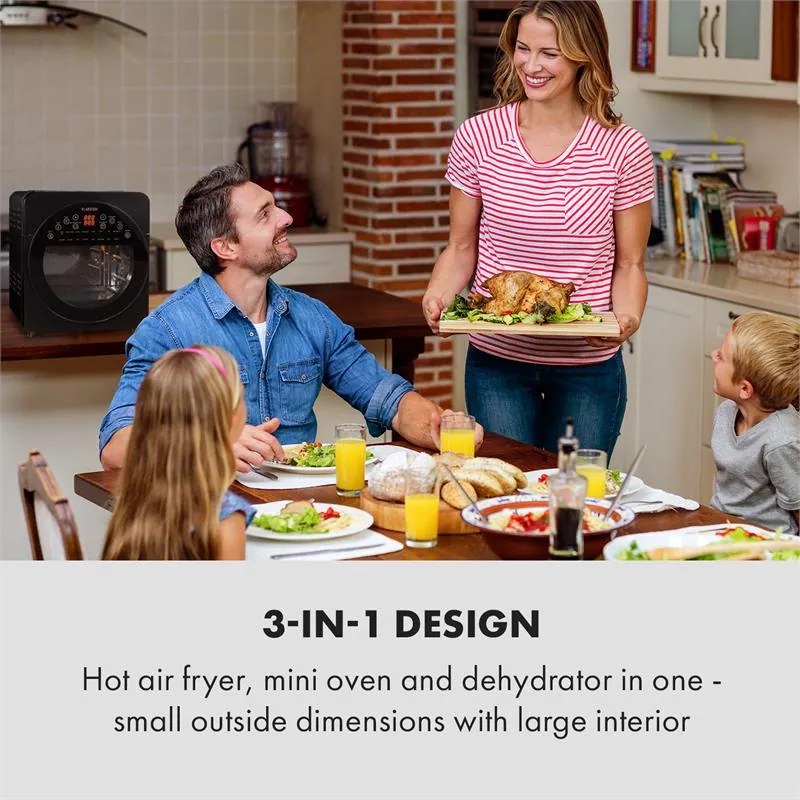 Klarstein AeroVital Cube 14L Piekarnik Elektryczny z Termoobiegiem Czarna