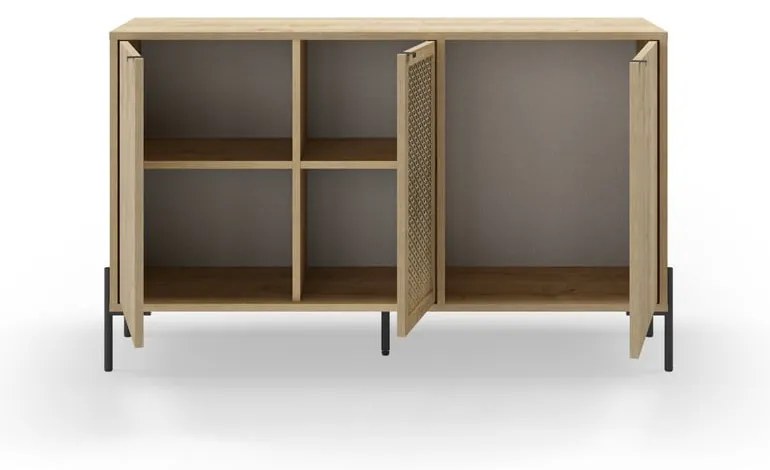 Niska komoda w dekorze dębu 120x80 cm Inca – Marckeric