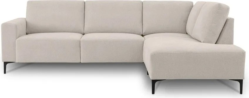 Beżowy narożnik z tkaniny szenilowej (prawostronny/w kształcie litery L) Fabian – Scandic