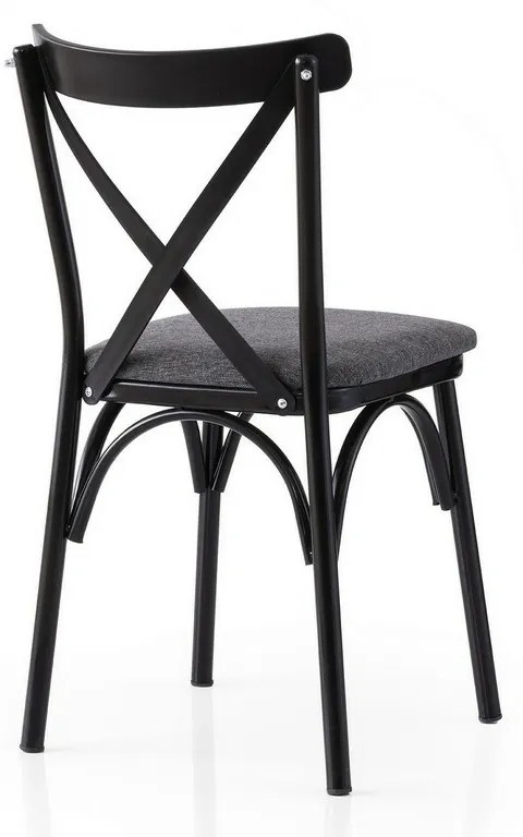 Zestaw krzeseł do jadalni Ekol Anthracite andBlack, 2 szt.