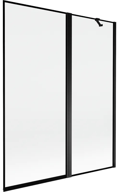 Mexen Mist parawan nawannowy 2-skrzydłowy prawy 140 x 150 cm, czarna ramka, czarny - 8A9-140-011-70-70-P