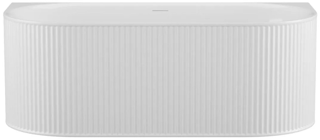 Wanna wolnostojąca przyścienna ryflowana - 240 l - 170 x 80 x 60 cm - Biały mat - Akryl - BARBORI