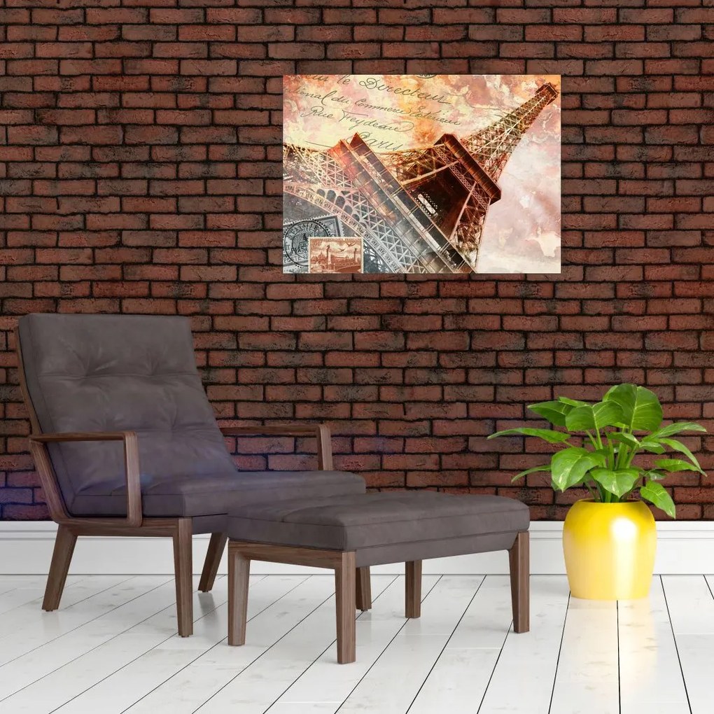 Obraz - Wieża Eiffla w stylu vintage (70x50 cm)
