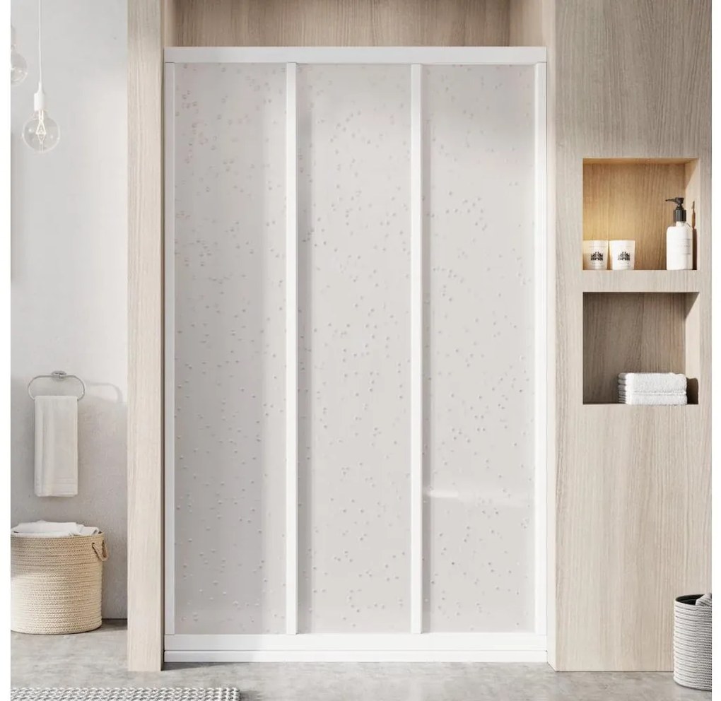 Ravak 00VG01R211 - Trzyczęściowe drzwi prysznicowe SUPERNOVA 120x198 cm białe