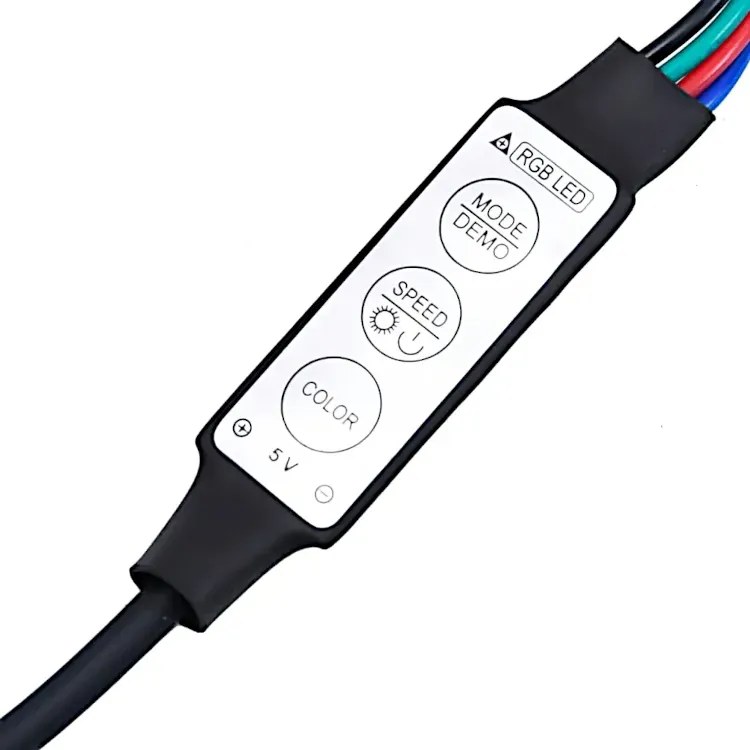 Biurko podświetlane 120 cm dąb artisan E7-A01