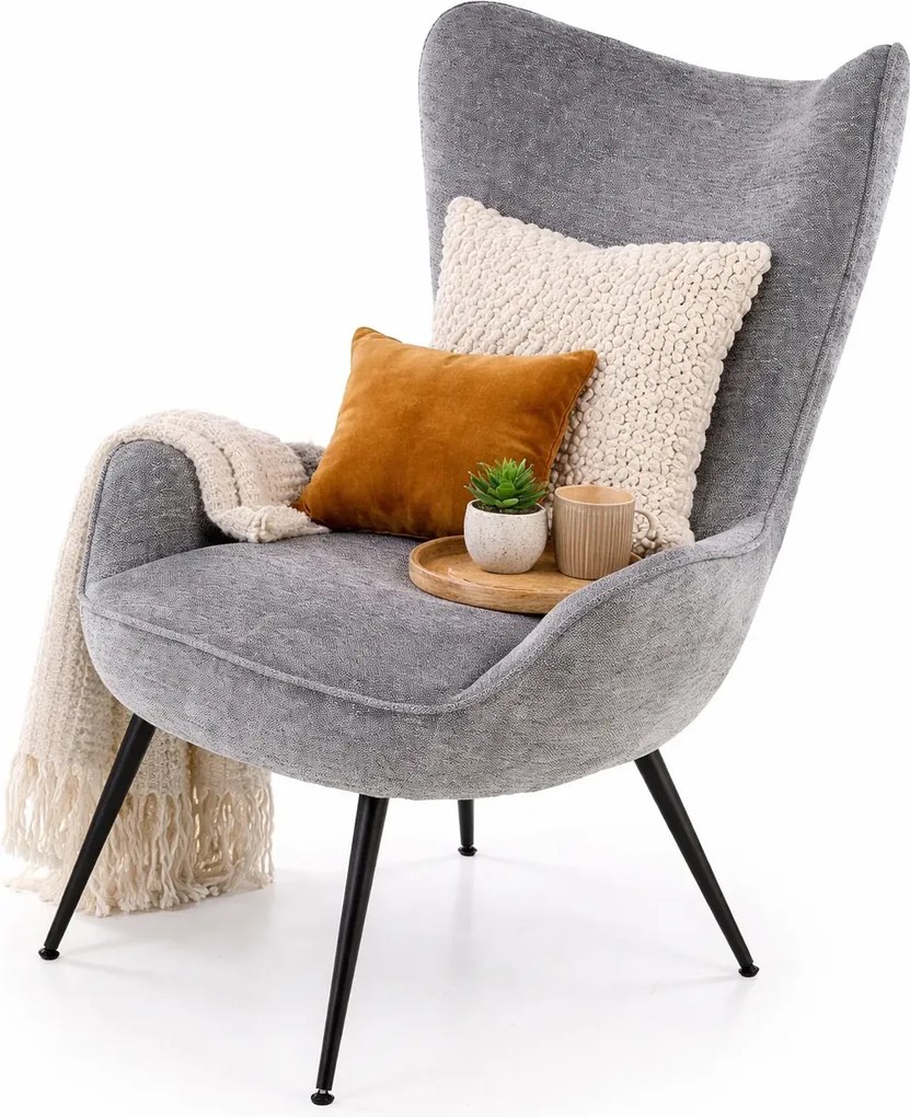 Nowoczesny szary fotel S1-K81