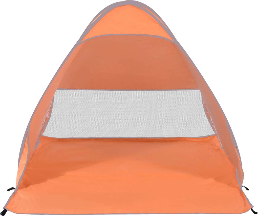 Outsunny Pop-up Namiot, Muszla Plażowa, Campingowy, Poliester, 200 x 150 x 119 cm, Pomarańczowy