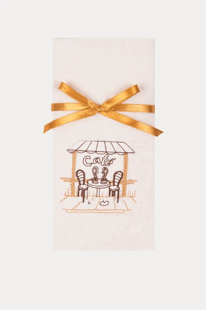 Ręczniki kuchenne CAFE, 2 szt Kremowy / Mustard Zestaw (2szt., 40x60 cm)