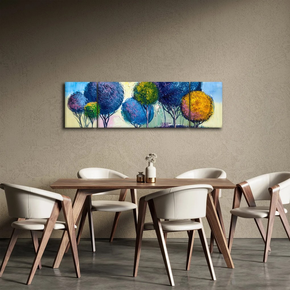 Obraz drzew kopułowych, obraz olejny (170x50 cm)