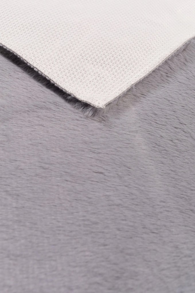 Dywanik Szary 80x150 cm Antypoślizgowy miękki Akcent do Sypialni i Salonu