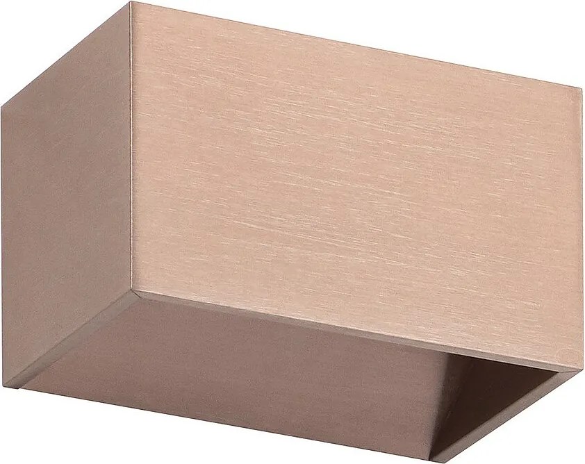 Nowoczesny kinkiet RETT - D?ugo?? 12 cm - LED SMD 5W - 450lm -3K - góra i dó? - aluminium - br?z - IP20