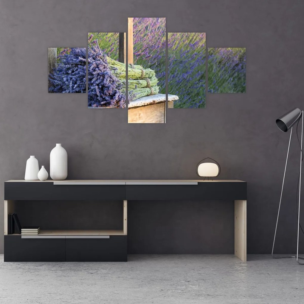 Obraz - Pęczki lawendy (125x70 cm)