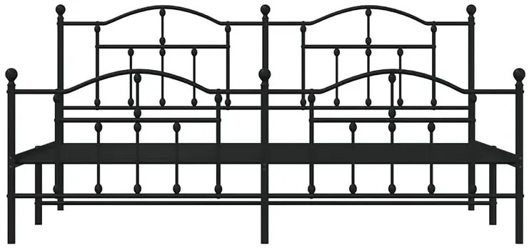 Czarne metalowe łóżko loftowe 200x200cm - Azos