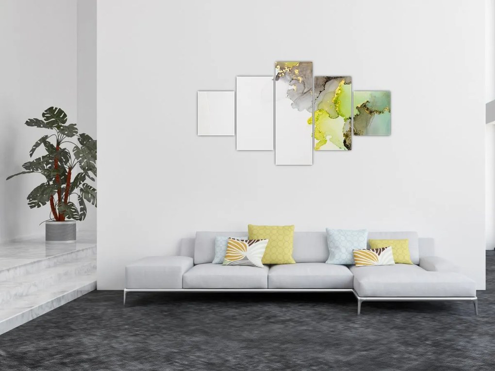 Obraz - Sztuka abstrakcyjna w tuszu (125x70 cm)