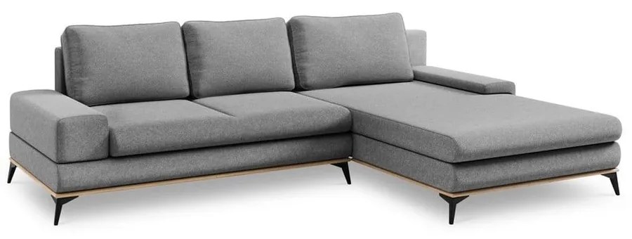 Szary rozkładany narożnik Windsor &amp; Co Sofas Planet, prawostronny