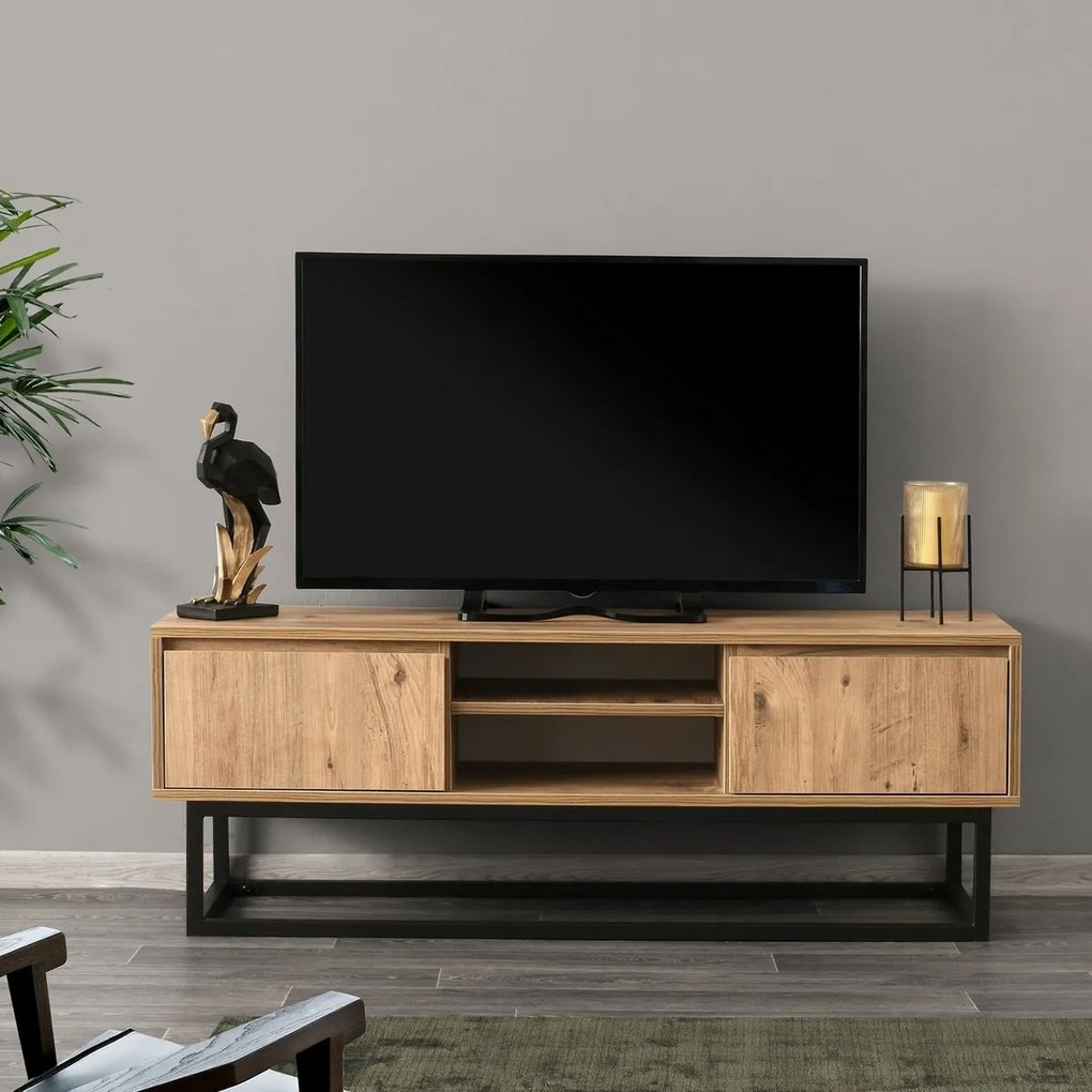 Szafka pod telewizor Belinda Pine and Black I, M