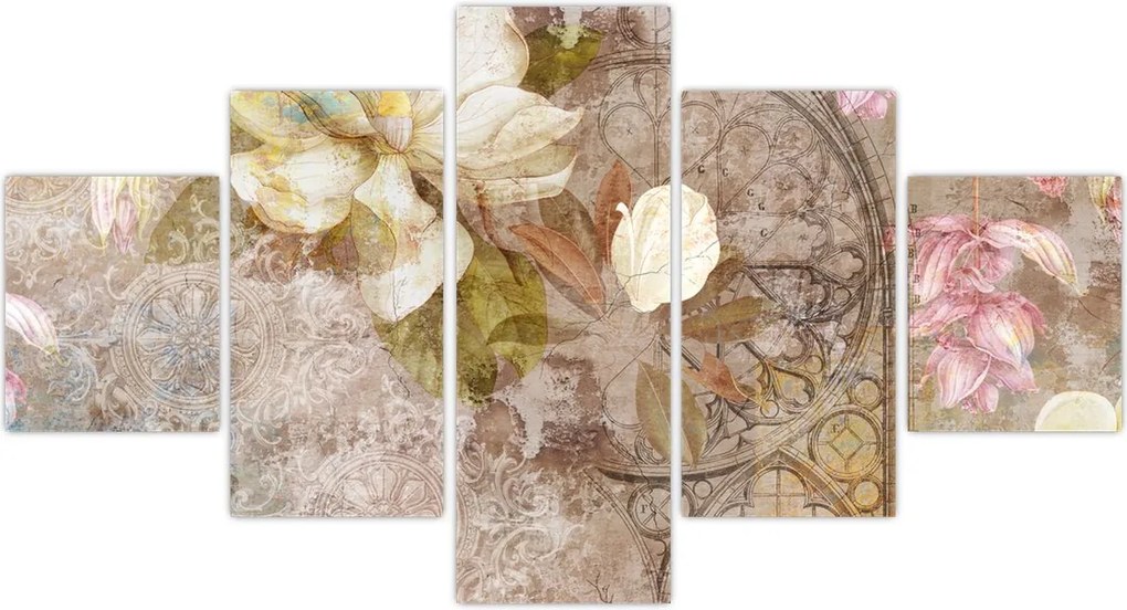 Obraz - Ozdoba kwiatowa (125x70 cm)