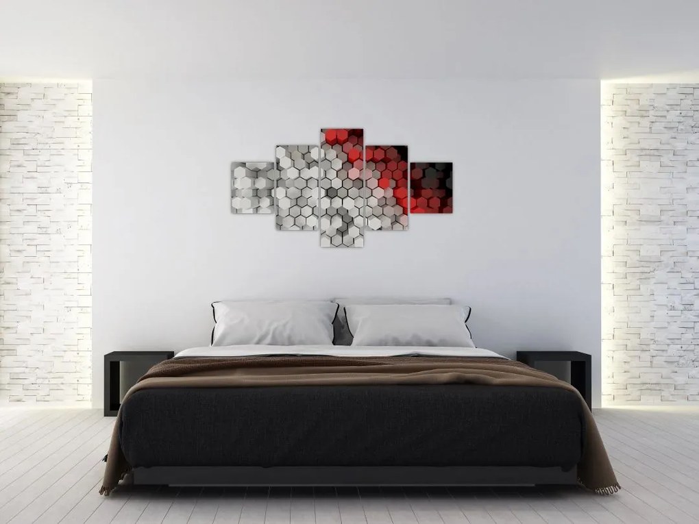 Obraz - sześciokąty 3D (125x70 cm)