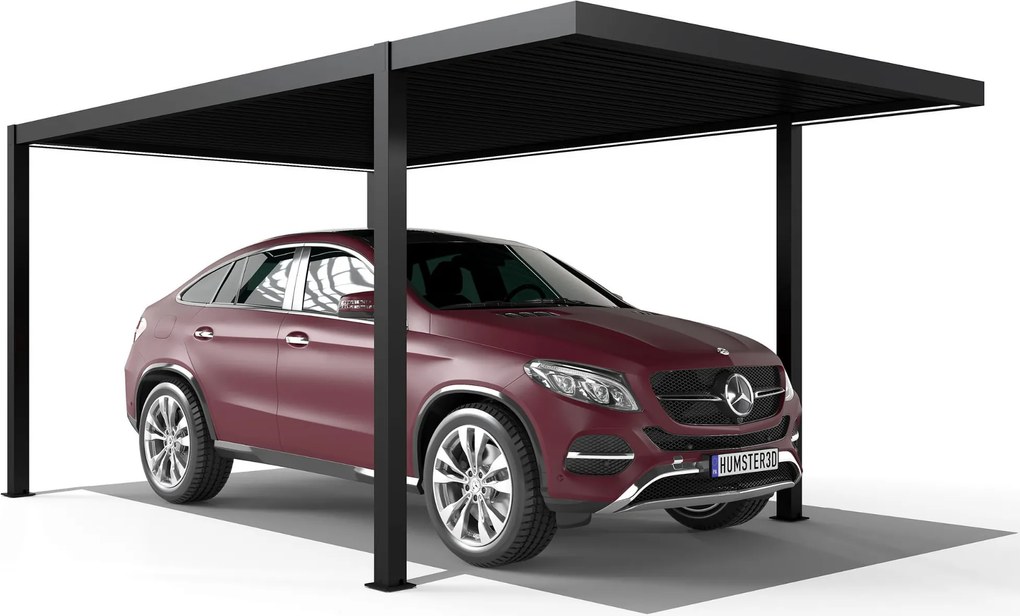 CARPORT ALUMINIOWY WIATA GARAŻOWA CLASSIC 500X300X250 CM