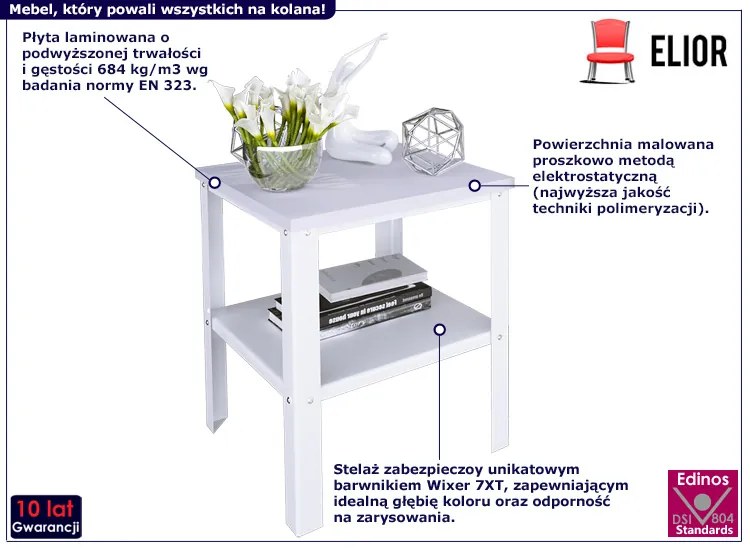 Biały stolik w połysku - Kurina 5X