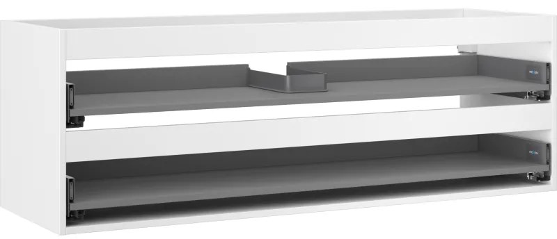 Mexen Box-A korpus szafki podumywalkowej 140 cm, 2 szuflady, biały mat - 91AX0-1400-470-2-01