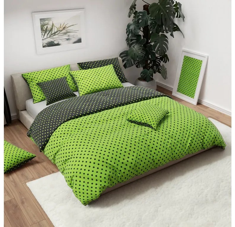 PrzytulneMieszkanie.pl PrzytulneMieszkanie.pl Bawełniana pościel COLAM GREEN zielona Rozmiar pościeli: 70 x 90 cm | 140 x 200 cm