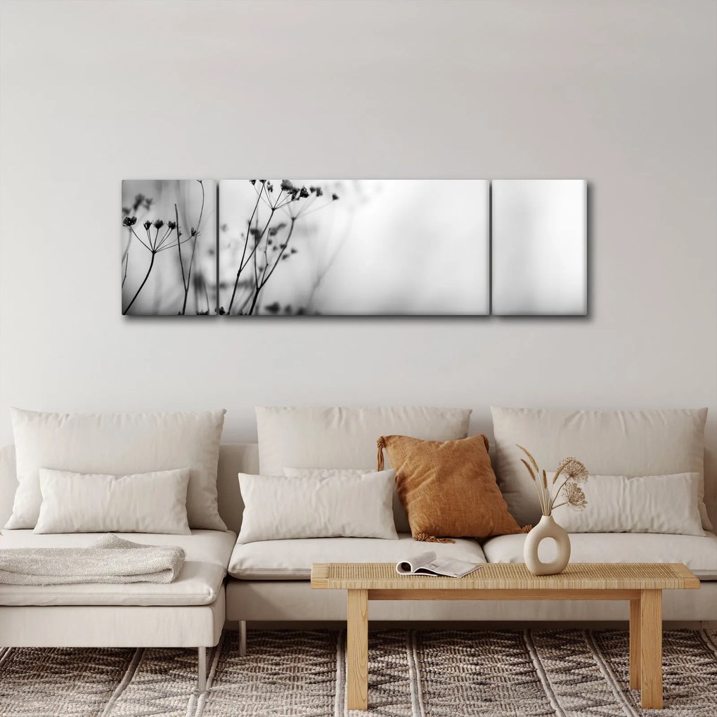 Obraz - Detal kwiatów polnych (170x50 cm)