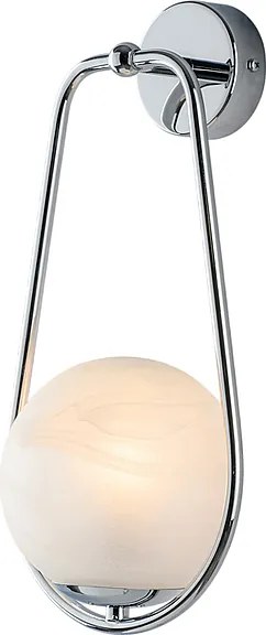 Kinkiet żeliwny chromowany Afrodyta 1-punktowy z kulą dm.14 .16 D.19 BL286-AP1-CR