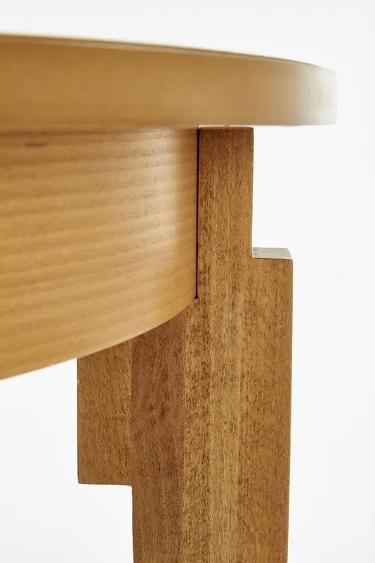 Okrągły stół do jadalni z funkcją rozkładania Sorbus Halmar dąb miodowy