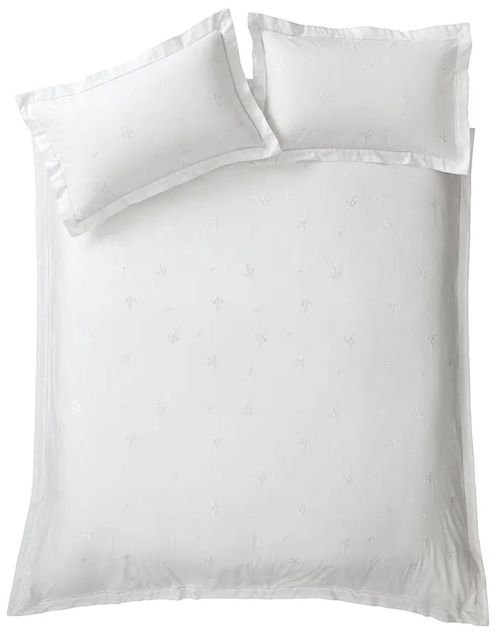 Biała bawełniana pościel dwuosobowa 260x220 cm Lottie Floral Embroidery – Bianca
