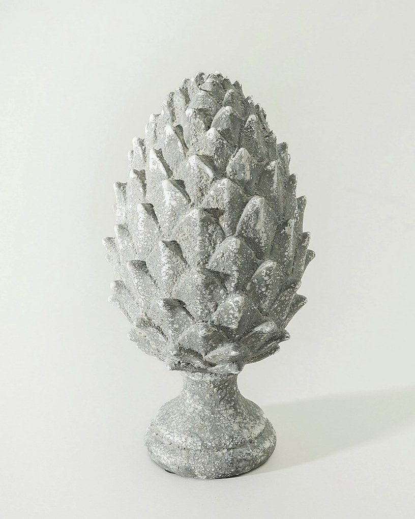 Figurka dekoracyjna Pinecone Grey 15x15x30 cm