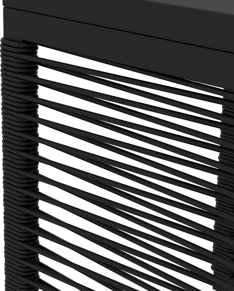 Outsunny 3-częściowy Zestaw Bistro Balkonowego/Tarasowego, odporny na warunki atmosferyczne, nowoczesny design, 53 x 57 x 77 cm, Czarny + Szary