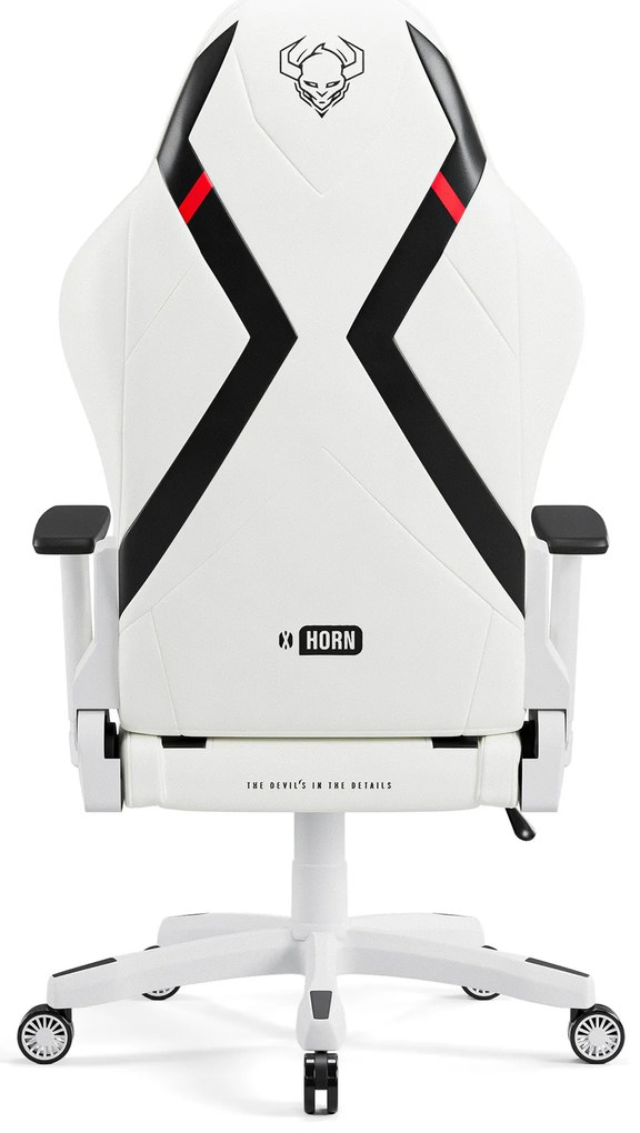 Fotel gamingowy Diablo X-Horn 2.0 Normal Size, biało-czarny