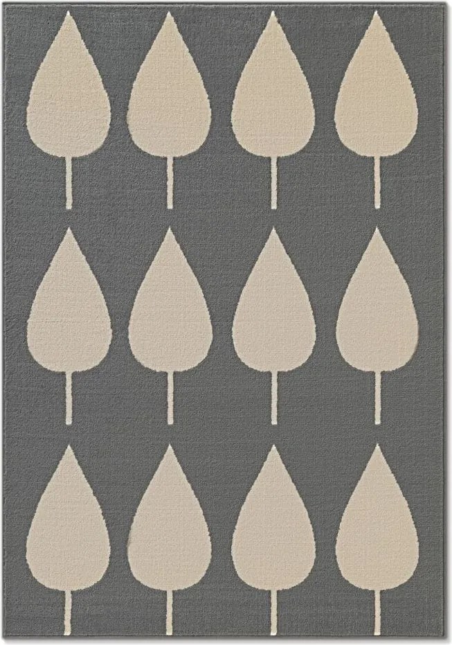 Dywan dziecięcy Adventures – Kremowe Listki na niebieskim tle 160 cm x 235 cm Atest Oeko-Tex