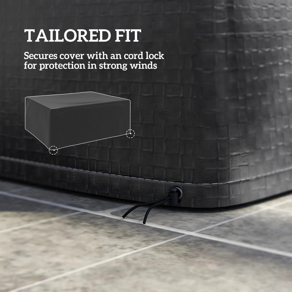 Outsunny Pokrowiec na Meble Ogrodowe Wodoodporny Zimowy Ochronny 235 x 190 x 90cm Czarny | Aosom PL
