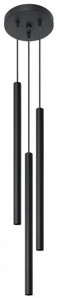 Czarna potrójna lampa wisząca zwisy - 10X EX521 D5-H55