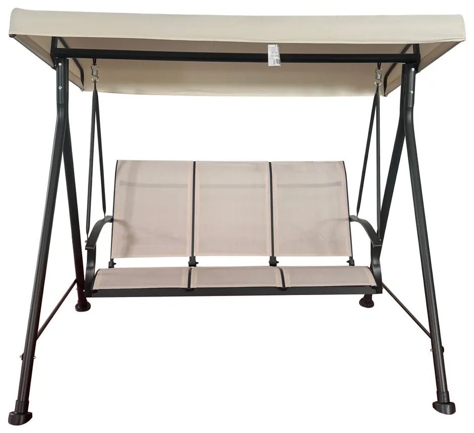 Beżowa metalowa huśtawka ogrodowa Hollywood II – Rojaplast