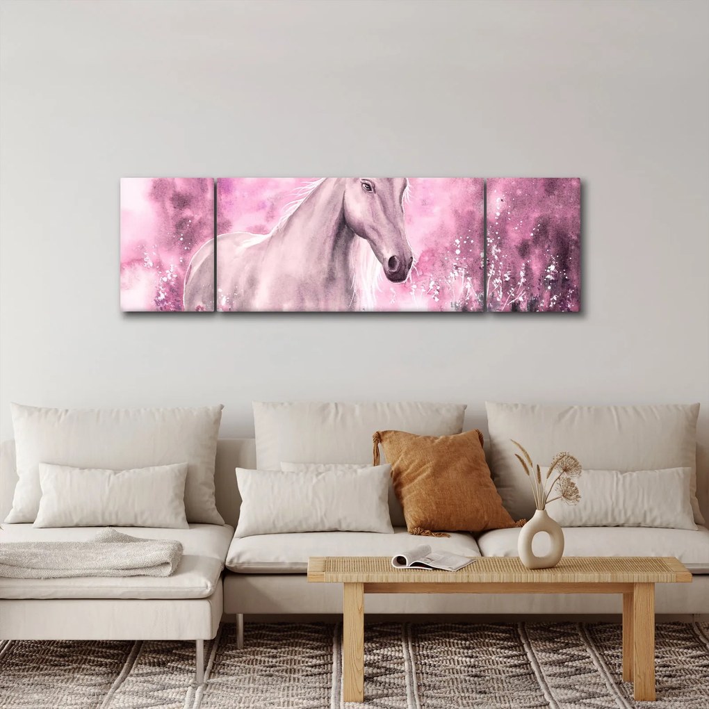 Obraz - Malowany koń (170x50 cm)