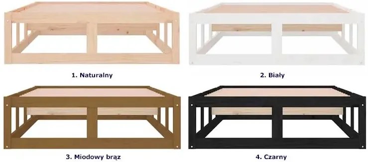 Pojedyncze naturalne sosnowe łóżko 90x200 M1-P22